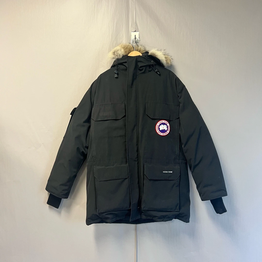 99新 CANADA GOOSE 加拿大鹅连帽远征中长款羽绒服 m码 #4022jnd