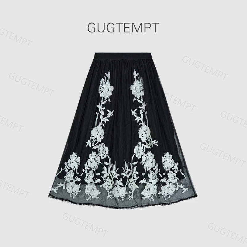 星界【重工刺绣摇花半裙】ES重工刺绣手工摇花中长款半身裙