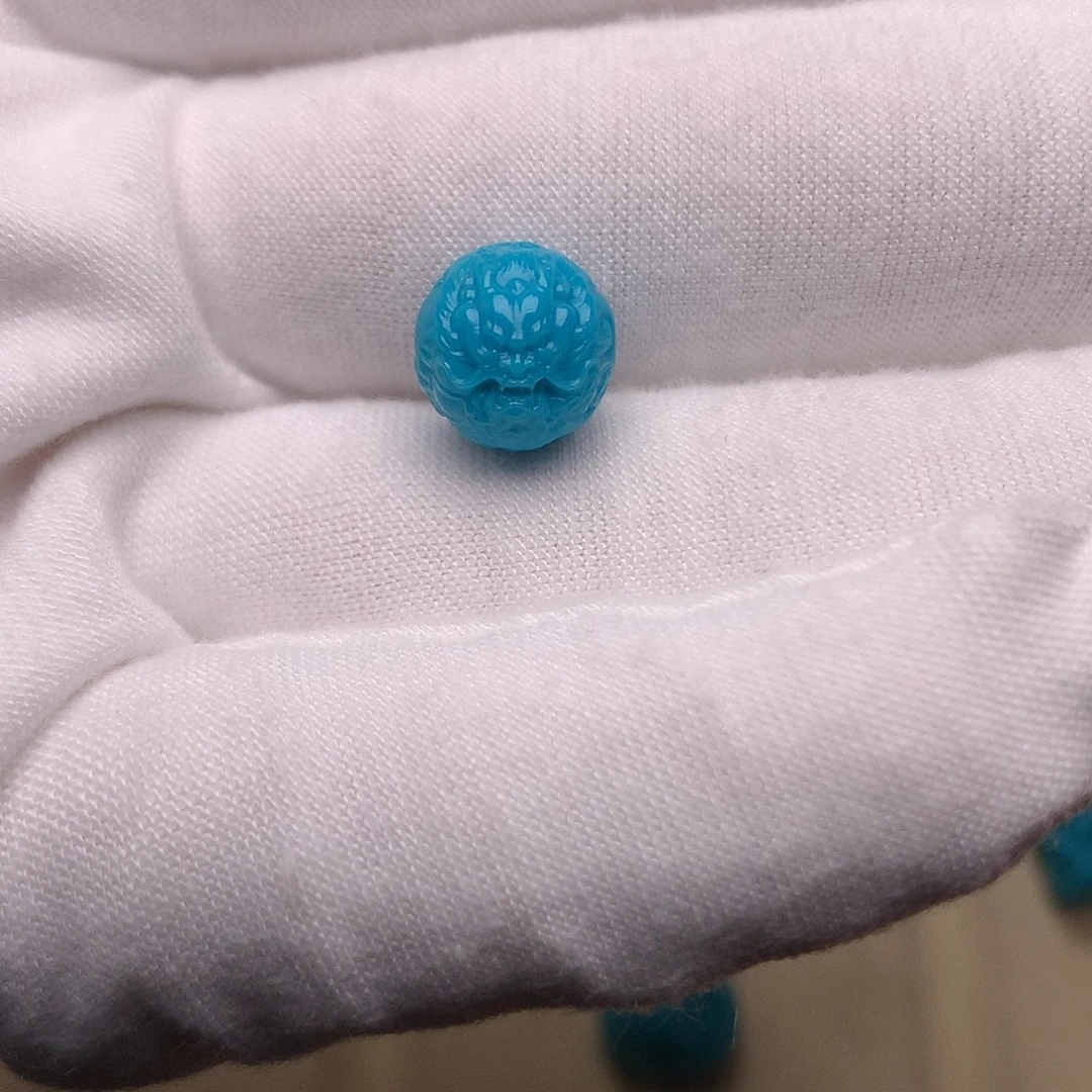 绿松石未镶嵌绿松石龙珠10.1