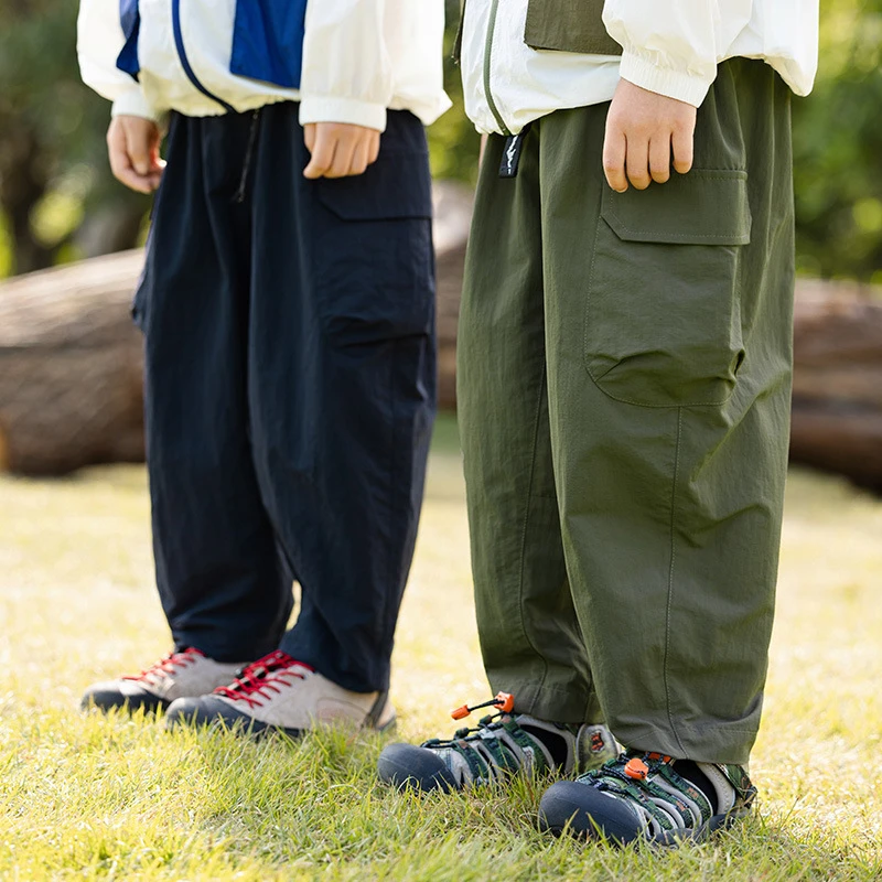 吉米妈【新然】2025年春季新款防泼水休闲长裤男童宽松SK2509