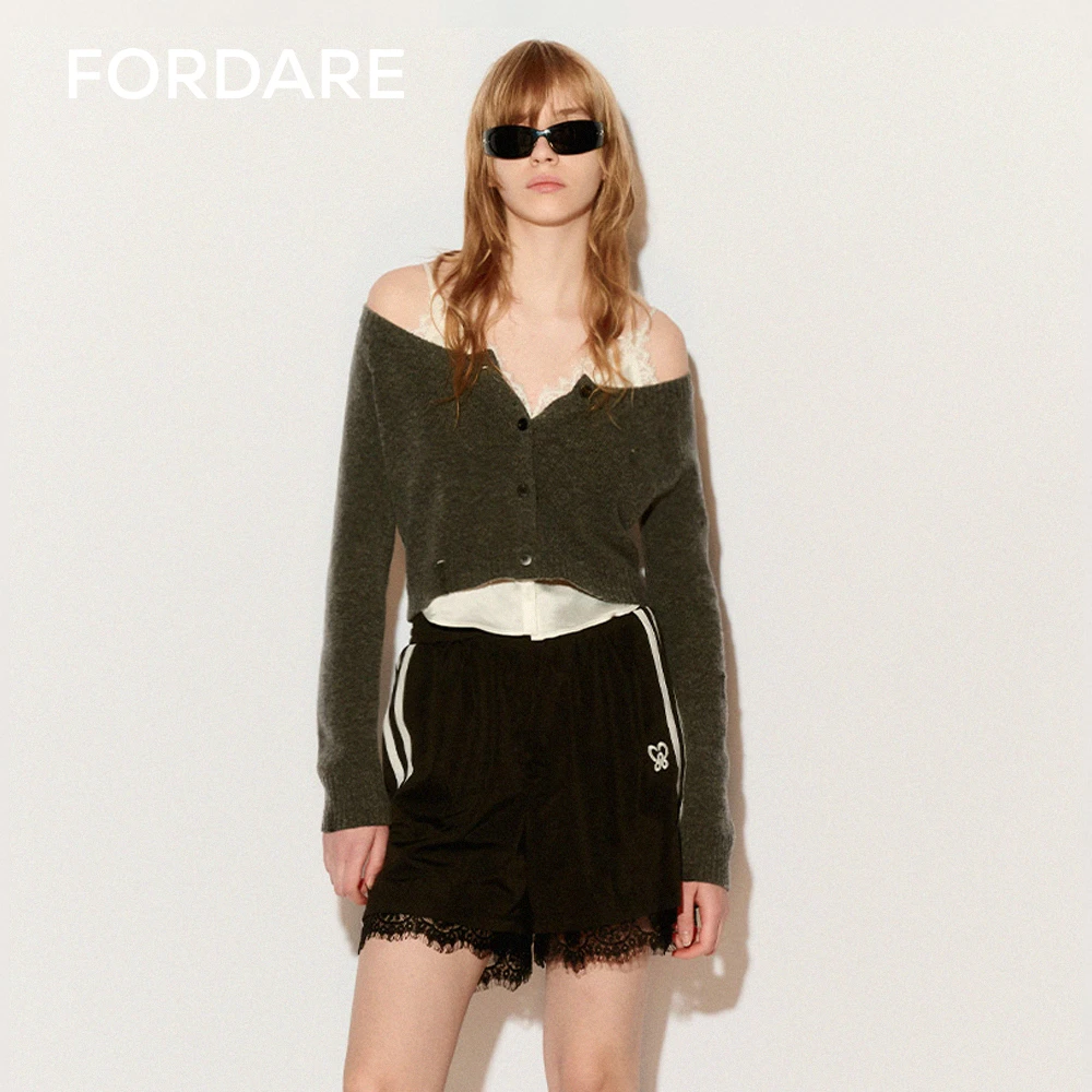 FORDARE/福蝶24春夏假两件毛衫套头衫