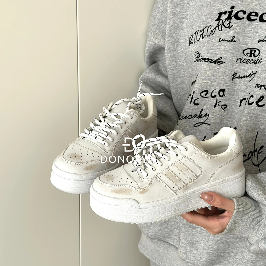 DONGXYA｜擦色做旧脏脏小白鞋｜设计师款小众时尚潮鞋