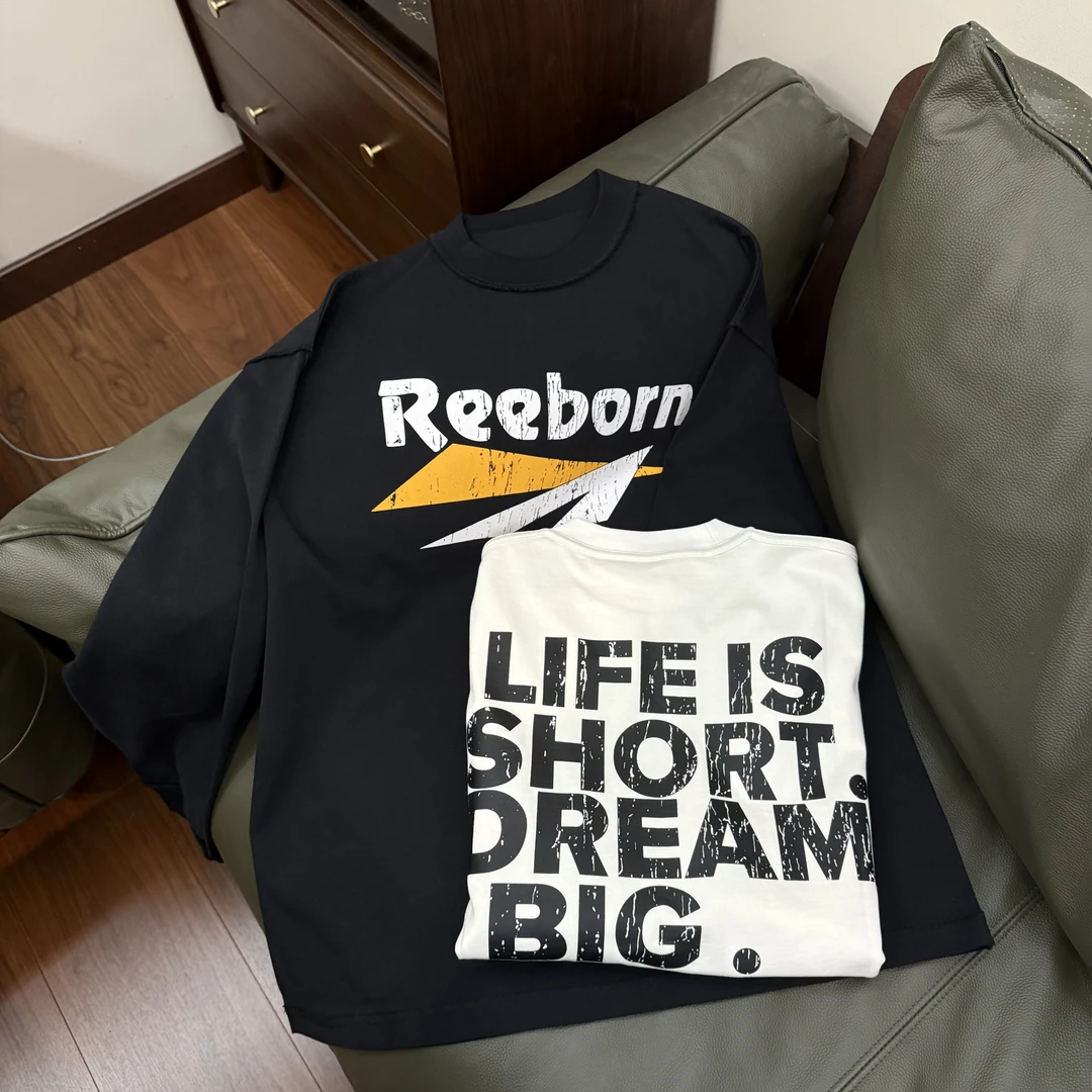 宽松【弹幕标语长袖T恤】男女同款D28351