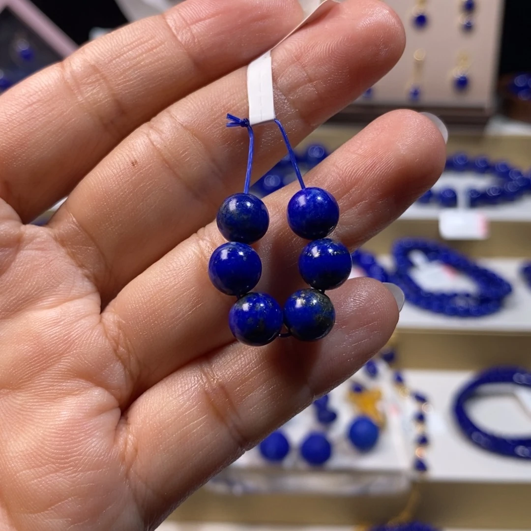 青金石未镶嵌手串7.9mm圆珠6颗