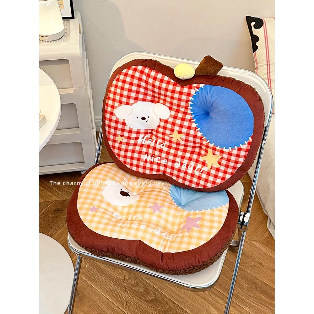 苹果坐垫椅子垫水晶超柔久坐不累护腰靠枕办公室可爱飘窗防屁股痛