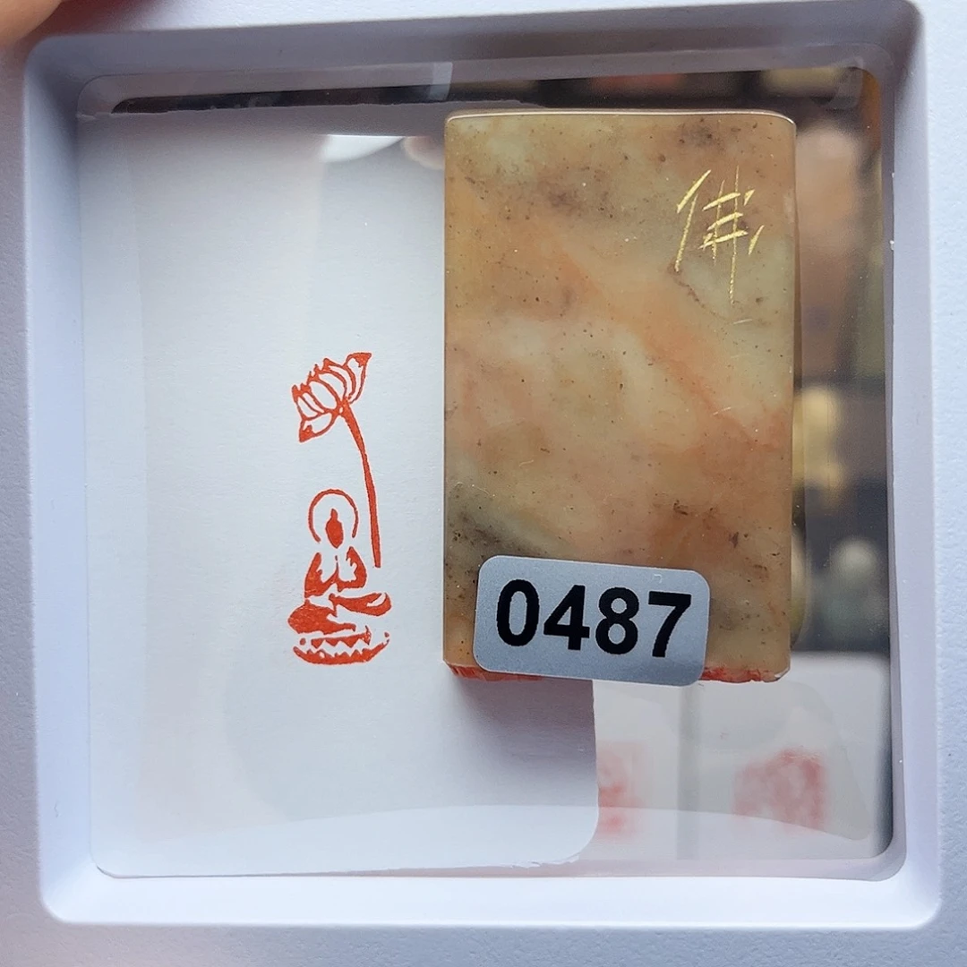 寿山石印石佛造像1×3