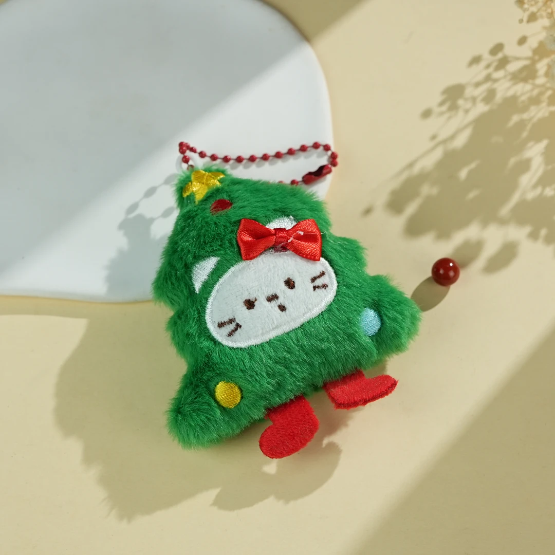 周西西精美玛瑙毛绒圣诞树9*7*3挂件多样性发一GHFDA70