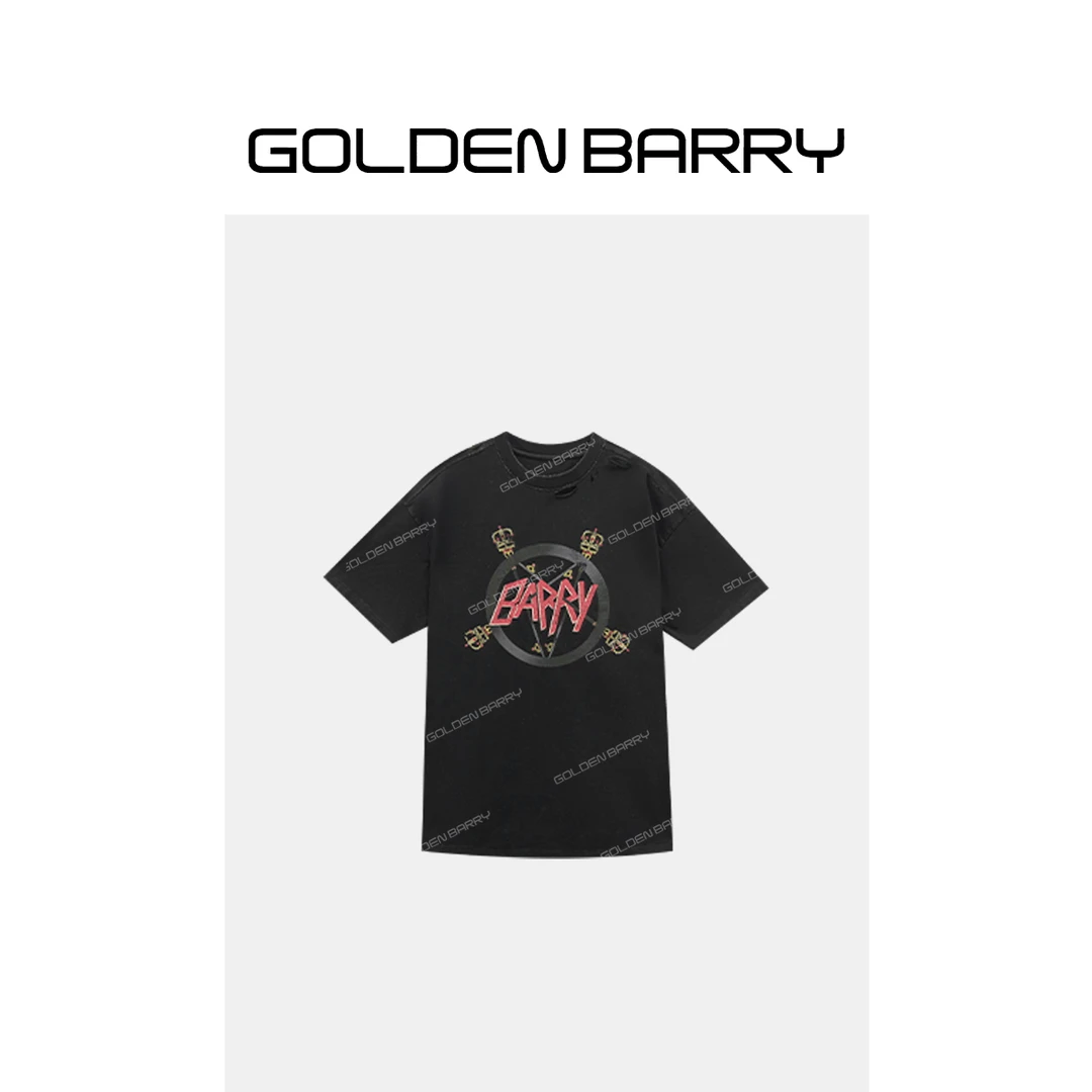 GOLDENBARRY|201972美式复古印花T恤