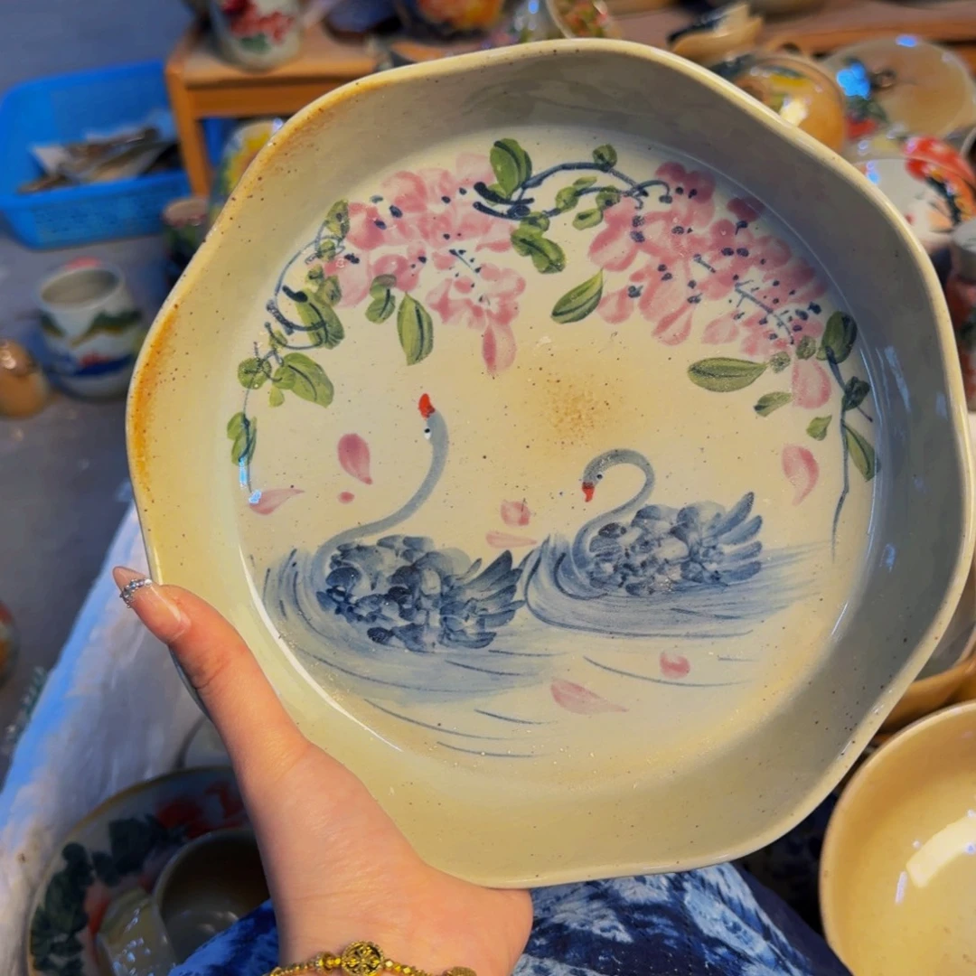 瓷片景德镇陶瓷手工手绘