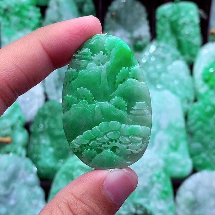 翡翠未镶嵌吊坠(不含链)