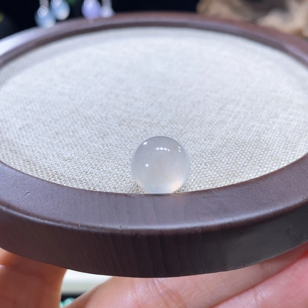 翡翠未镶嵌颈饰翡翠冰茶圆珠12+mm