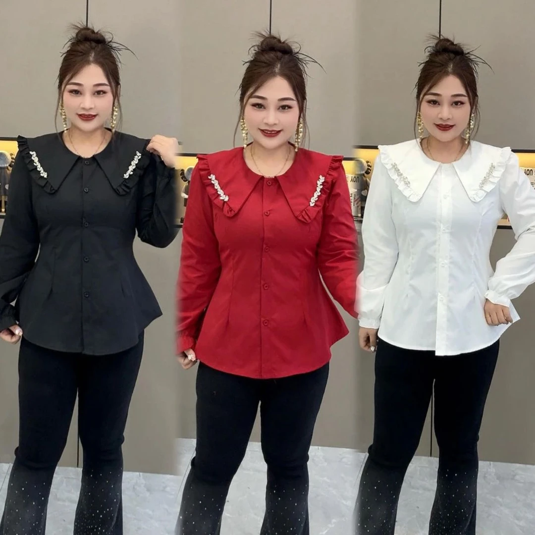 9613时尚新款重工娃娃领衬衣