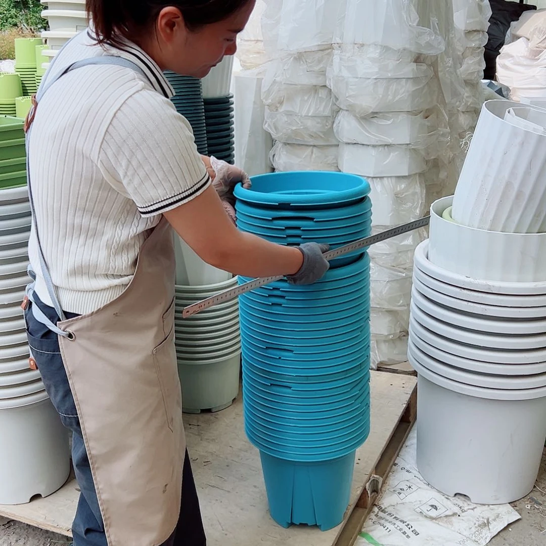 瑕疵青山盆6#蓝色6个无托