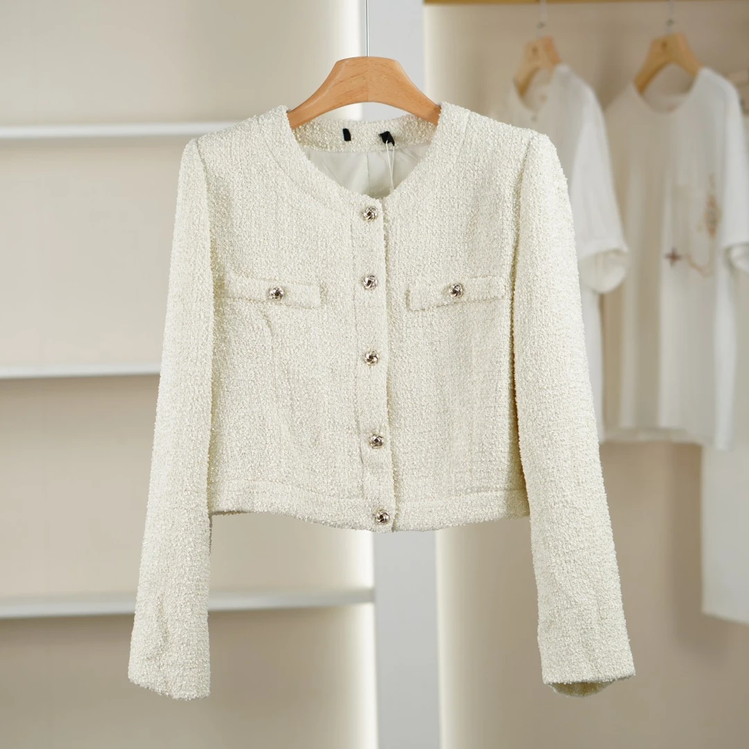 【麦笛16】5072211春秋简约气质小香短外套品牌撤柜女装