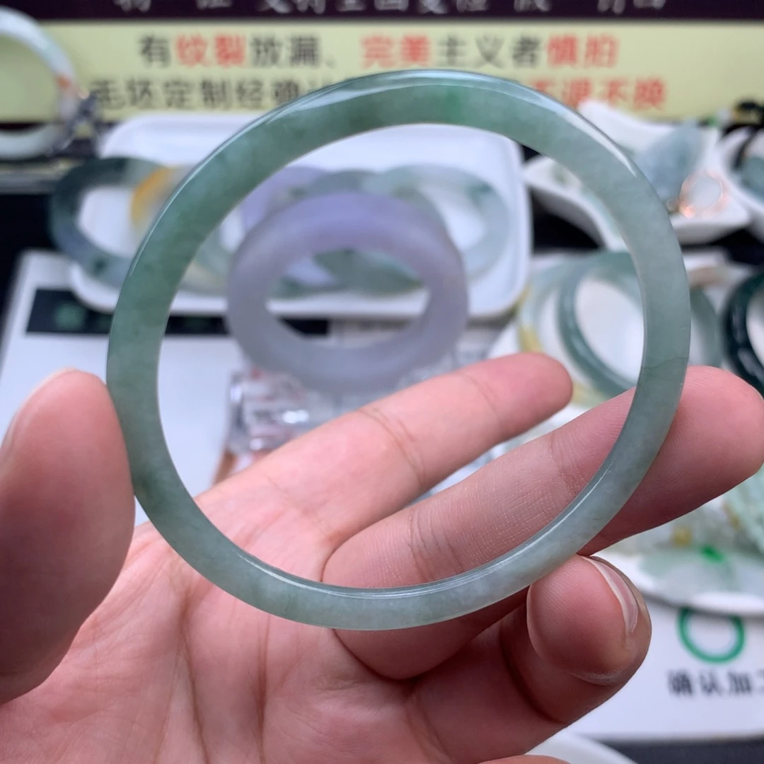 【闪购商品】未镶嵌定制翡翠56、57圈