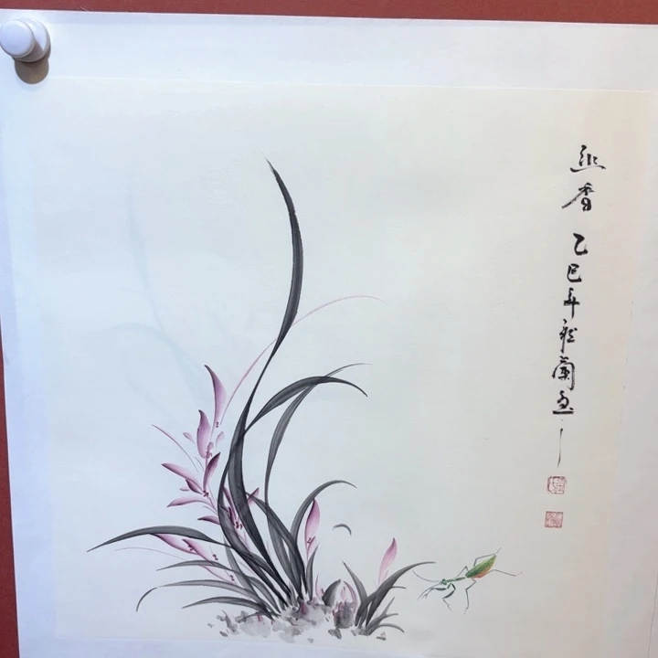 国画听兰老师花鸟