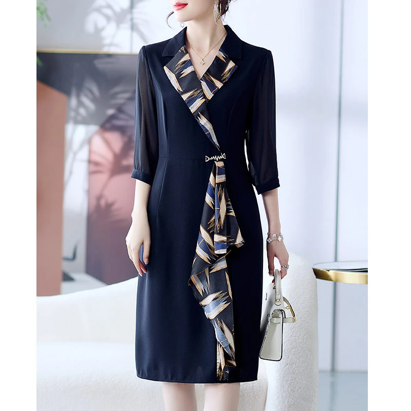 【仓库现货】气质妈妈装夏装连衣裙时尚高端气质夏季裙子时尚减龄