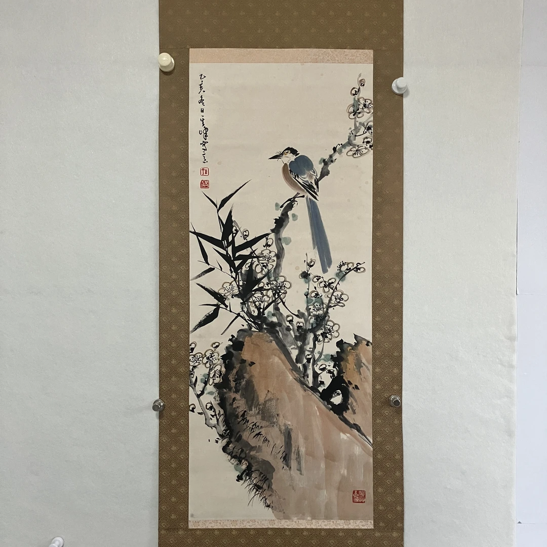 534孙其峰 花鸟 纸本设色立轴98×39cm