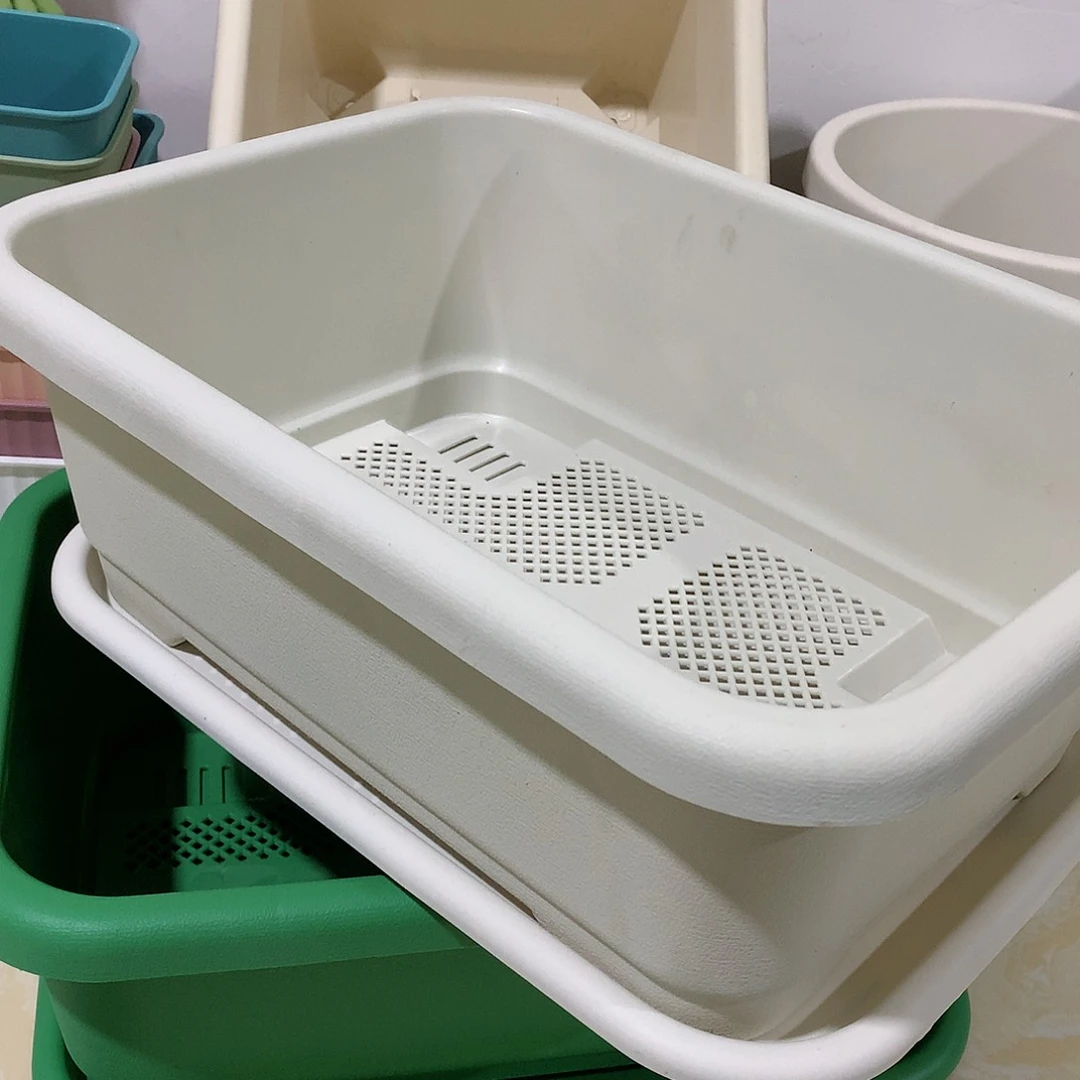 树脂菜盆40米白3个带托