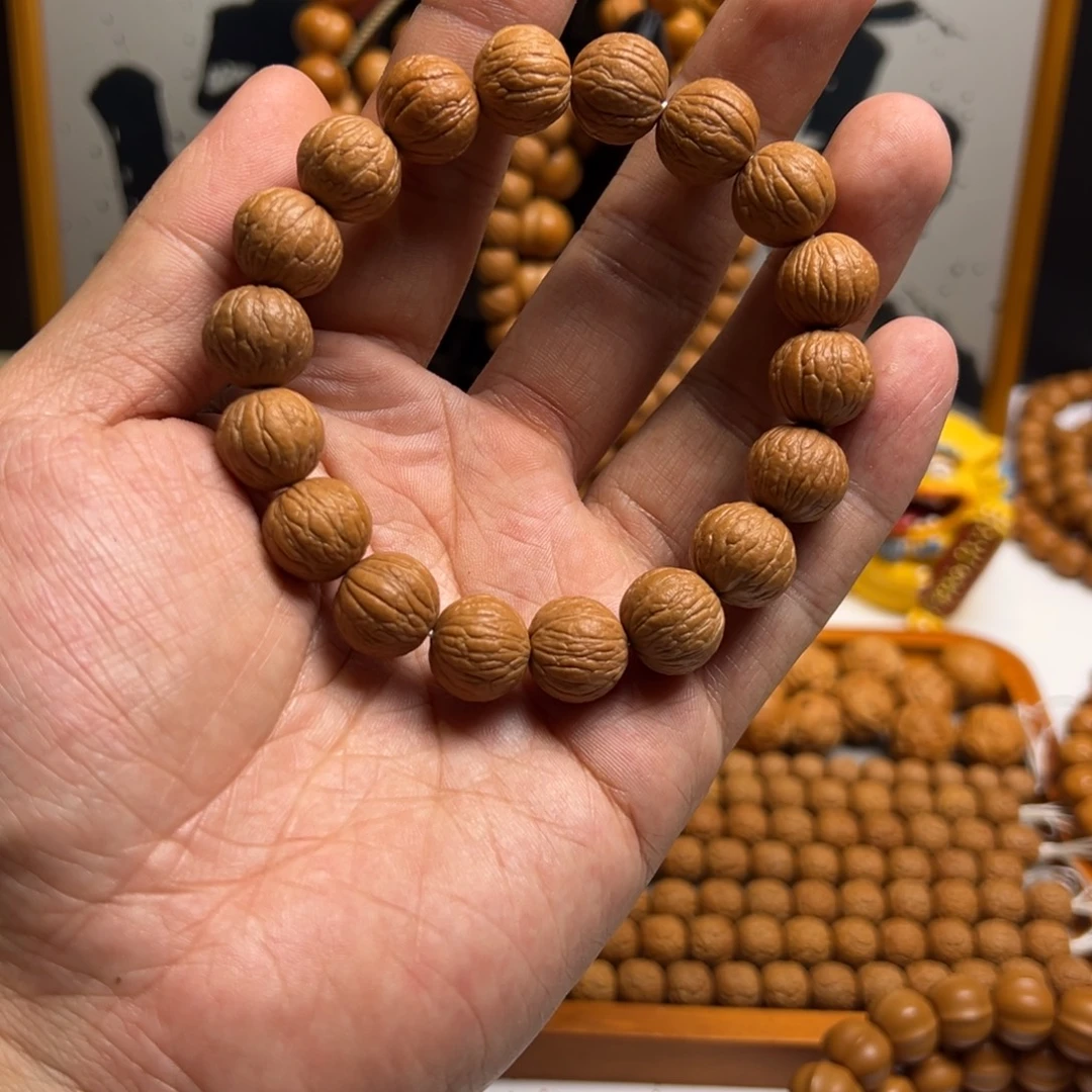 猴头核桃手串全品凤羽精打底尺寸13➕赠全品发财单颗