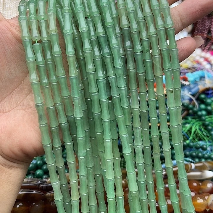 玛瑙/玉髓未镶嵌珠宝半成品一条5/12nm东陵玉竹节