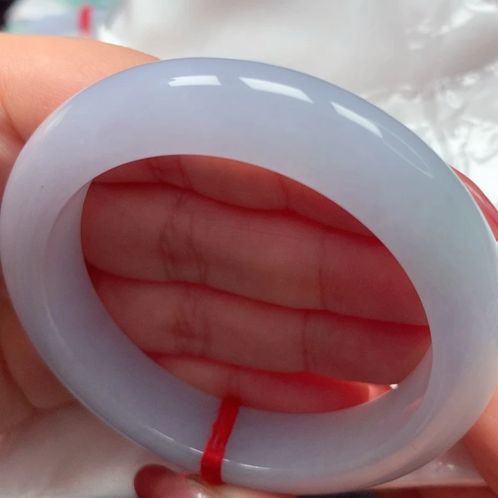 翡翠手镯未镶嵌冰胶紫35