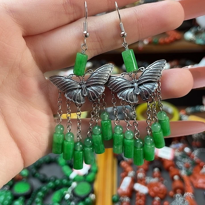 翡翠未镶嵌耳饰饰品