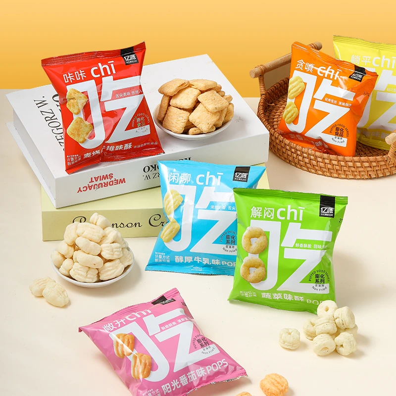 亿派小香酥非油炸膨化食品多种口味锅巴零食小吃休闲食品网红爆款