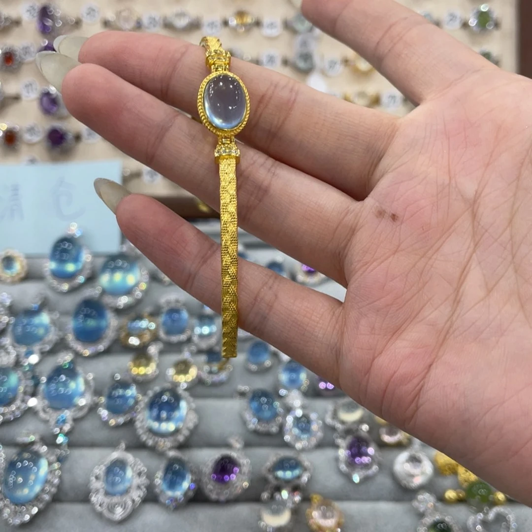 蛇纹石玉戒指吊坠项链银S925镶嵌小*t