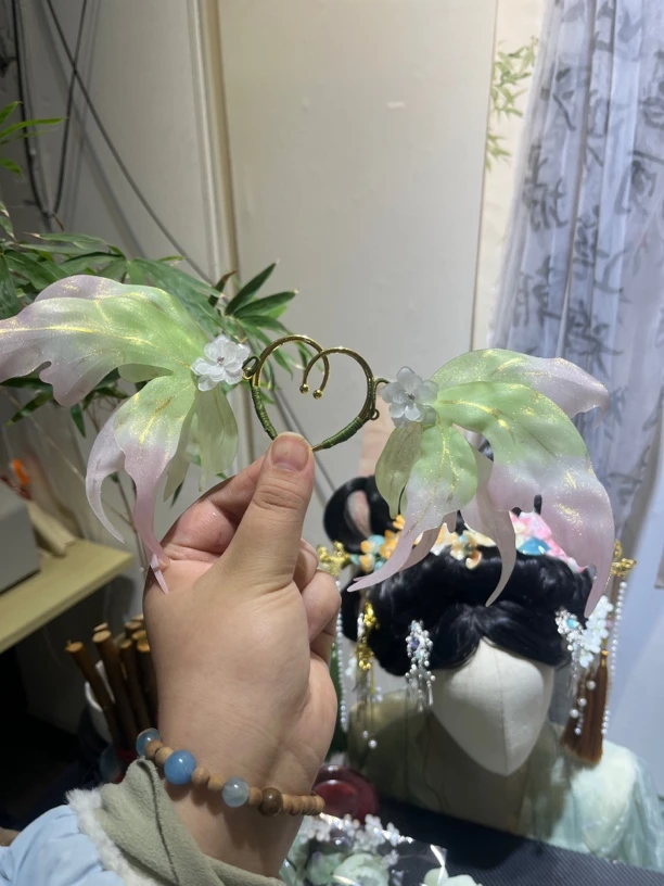 蝴蝶发簪颜色可选古风