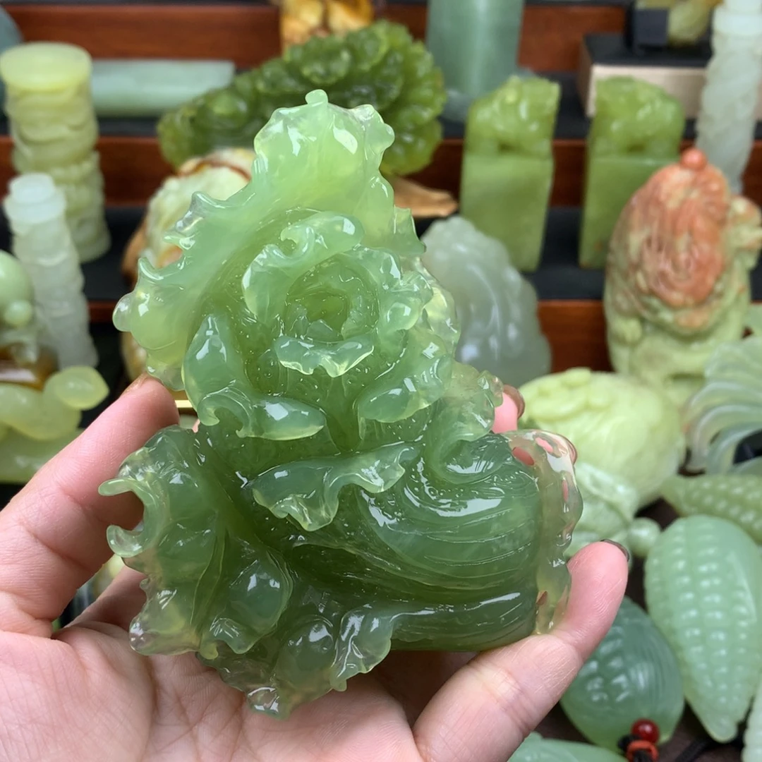 岫玉未镶嵌手把件