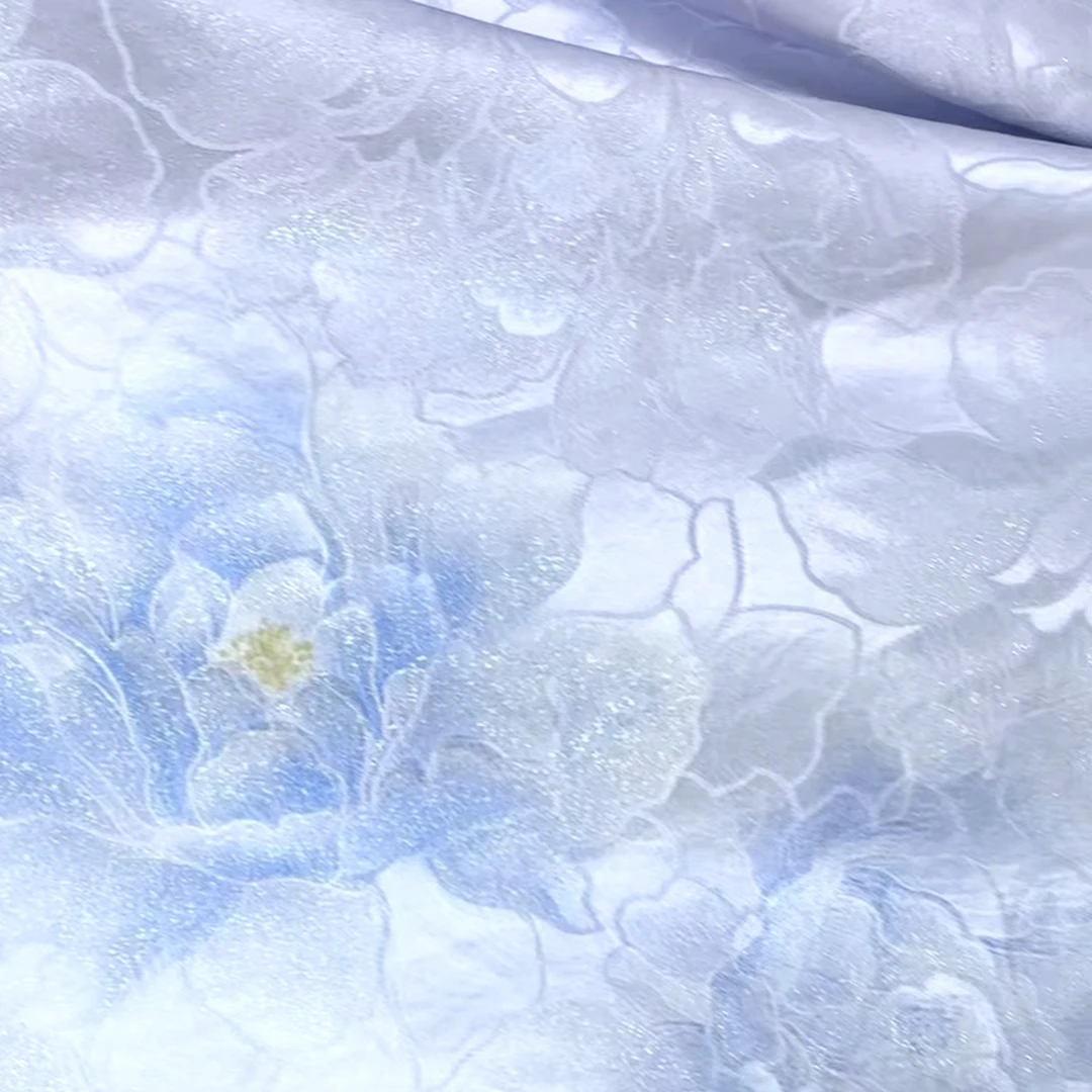 【碎冰牡丹】140门幅28姆米对花正绢(现货发)
