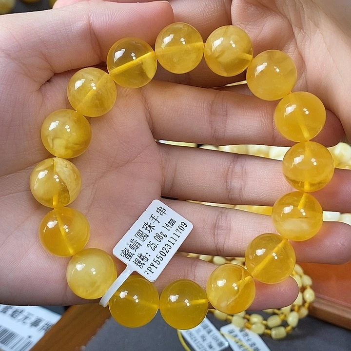 裸石琥珀未镶嵌手串