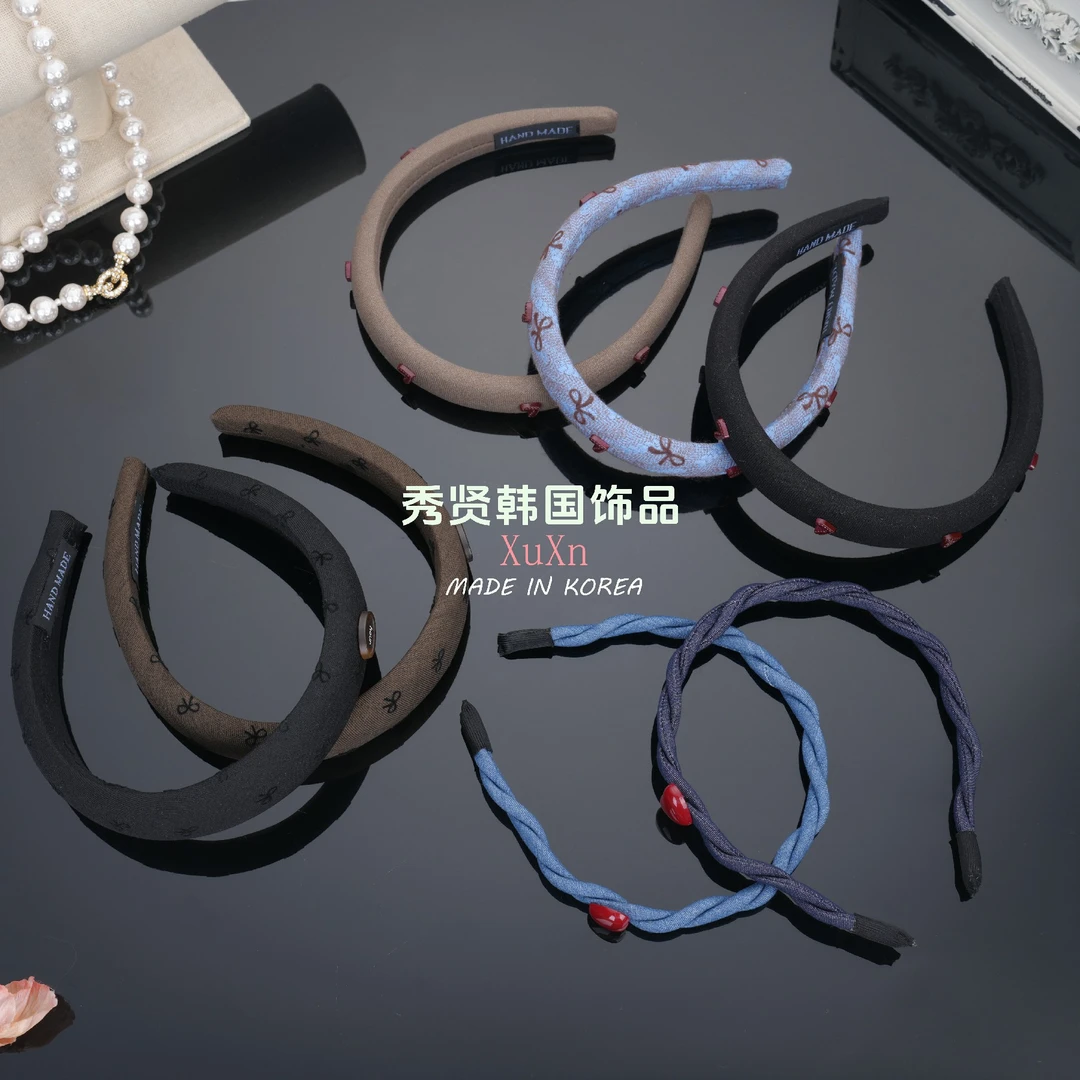 韩国布艺海绵发箍气质百搭法式简约复古甜美秋冬休闲优雅韩版ins