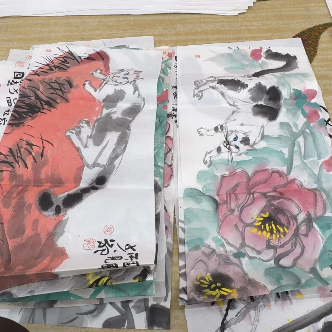 国画四尺四开手绘做哦