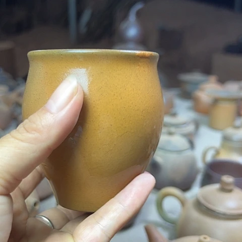 空***戬谷龙窑柴烧茶杯45