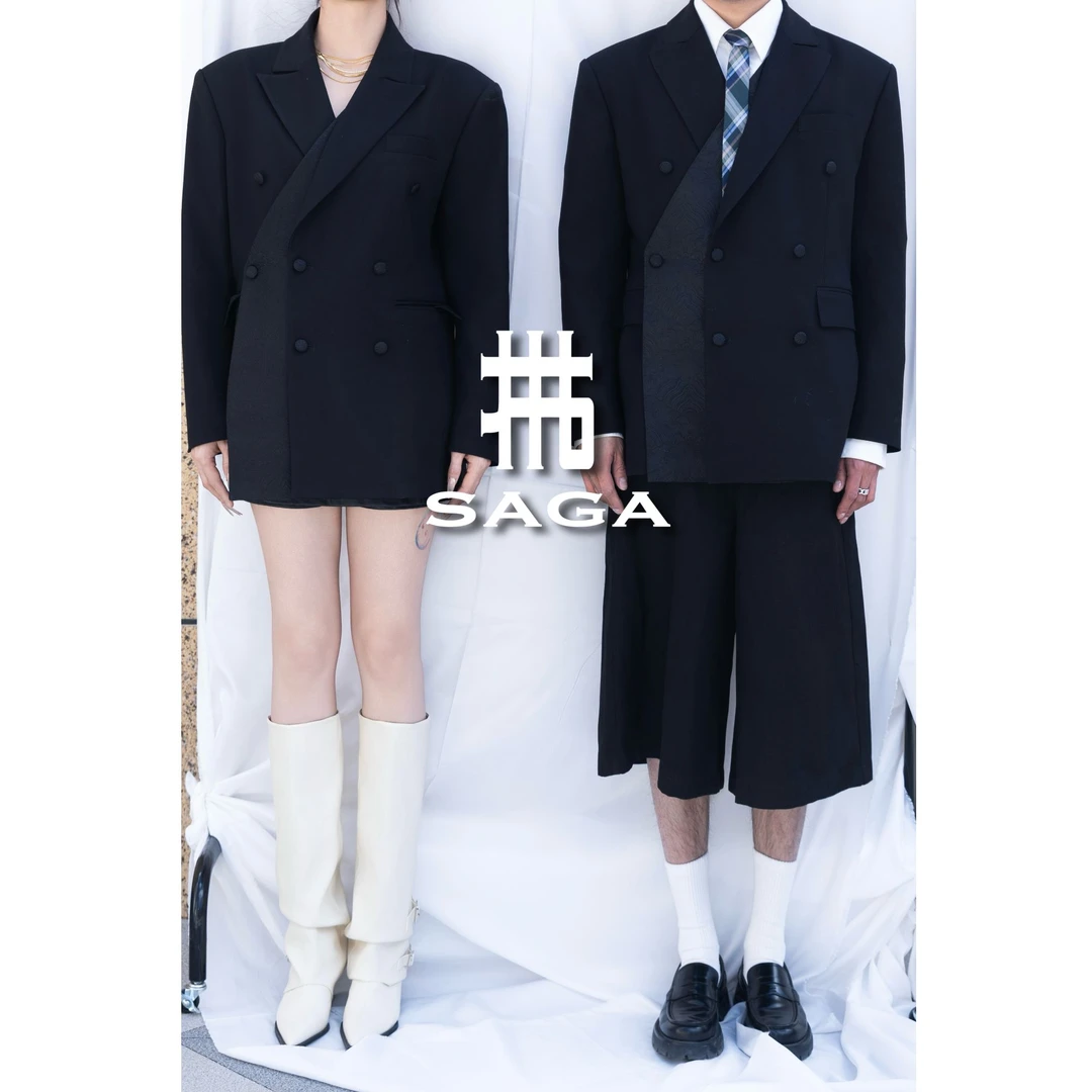 【SAGA】拼锻蒙古族元素休闲西装外套