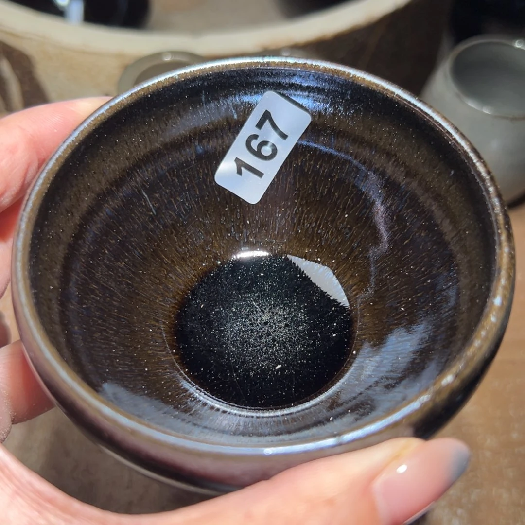 公***米茶盏全手工原矿原釉建盏