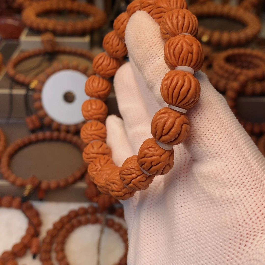 桃核手串秦岭龙纹