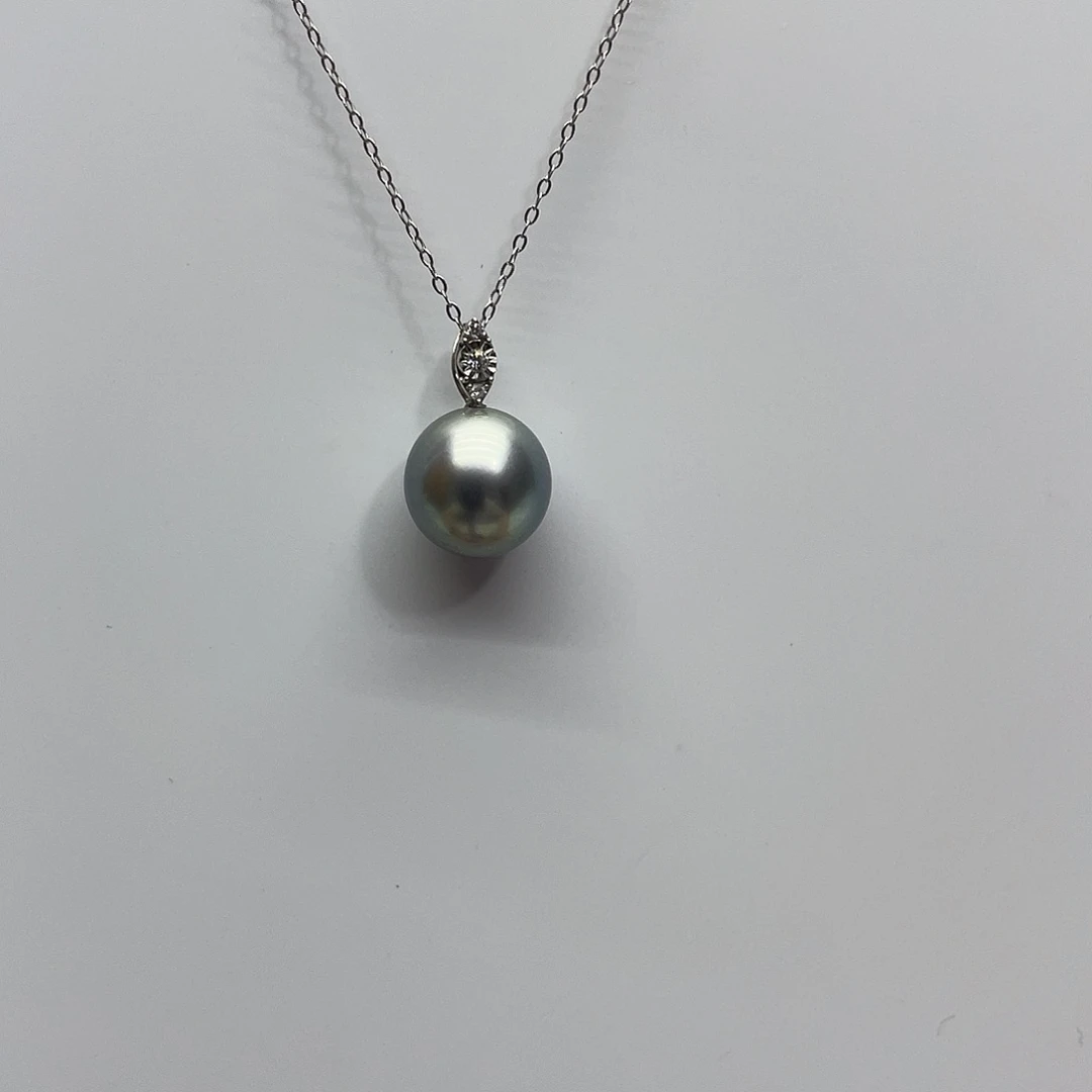 海水珍珠18K金镶嵌颈饰