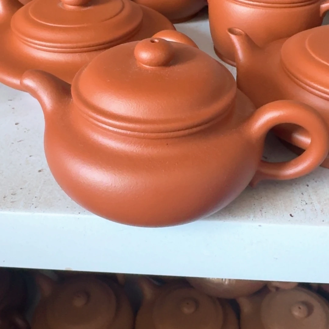 茶壶紫砂仿古180cc赵庄朱泥