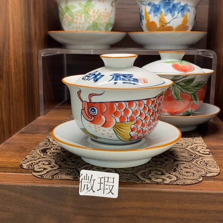 釉下老陶泥手工绘制