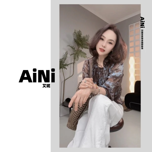 《艾妮家》乔其纱剪花工艺衬衣2177