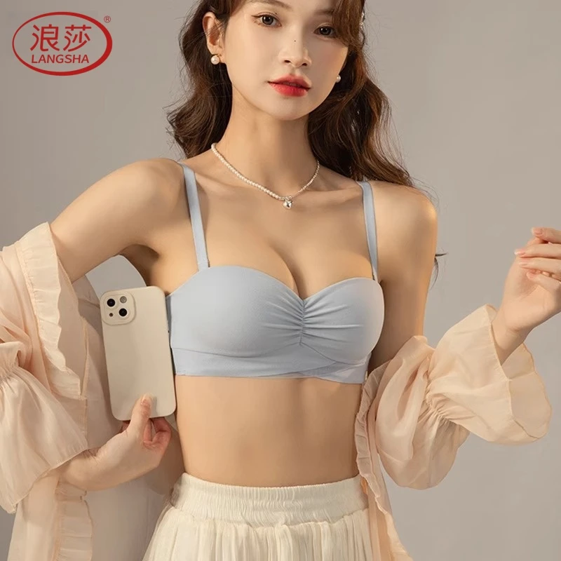 浪莎半杯内衣女2025夏季薄款小胸聚拢无钢圈防下垂平胸文胸性感
