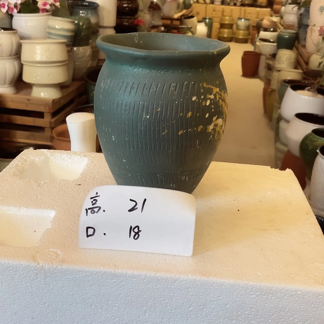 紫砂花盆高度21口径18