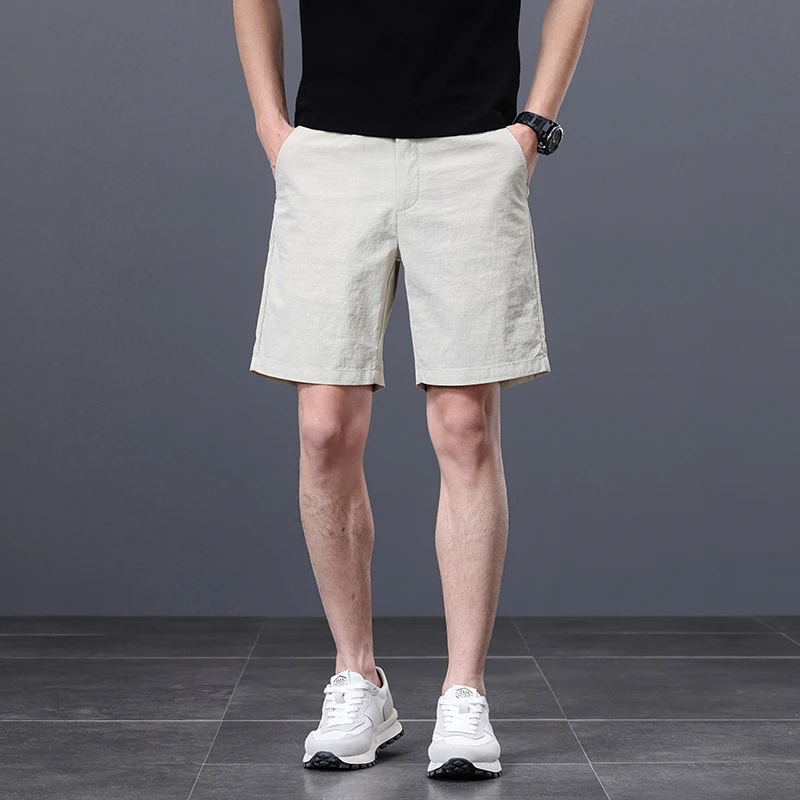 轻奢简约五分裤男士夏季潮流直筒裤宽松百搭休闲短裤薄款中裤裤子