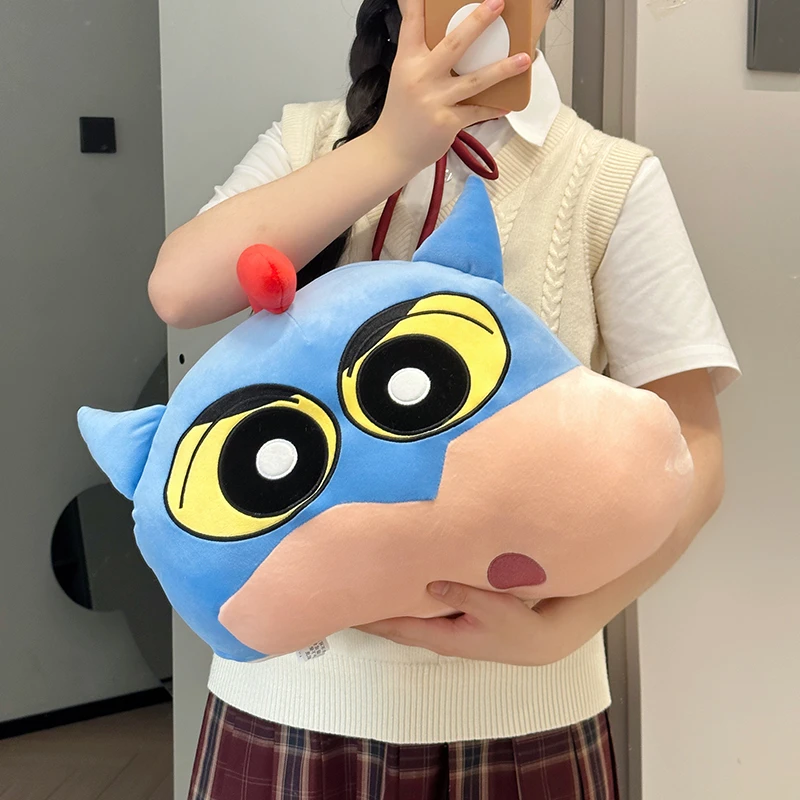 正版蜡笔小新玩偶靠枕女孩睡觉抱枕护腰靠垫毛绒玩具公仔生日礼物