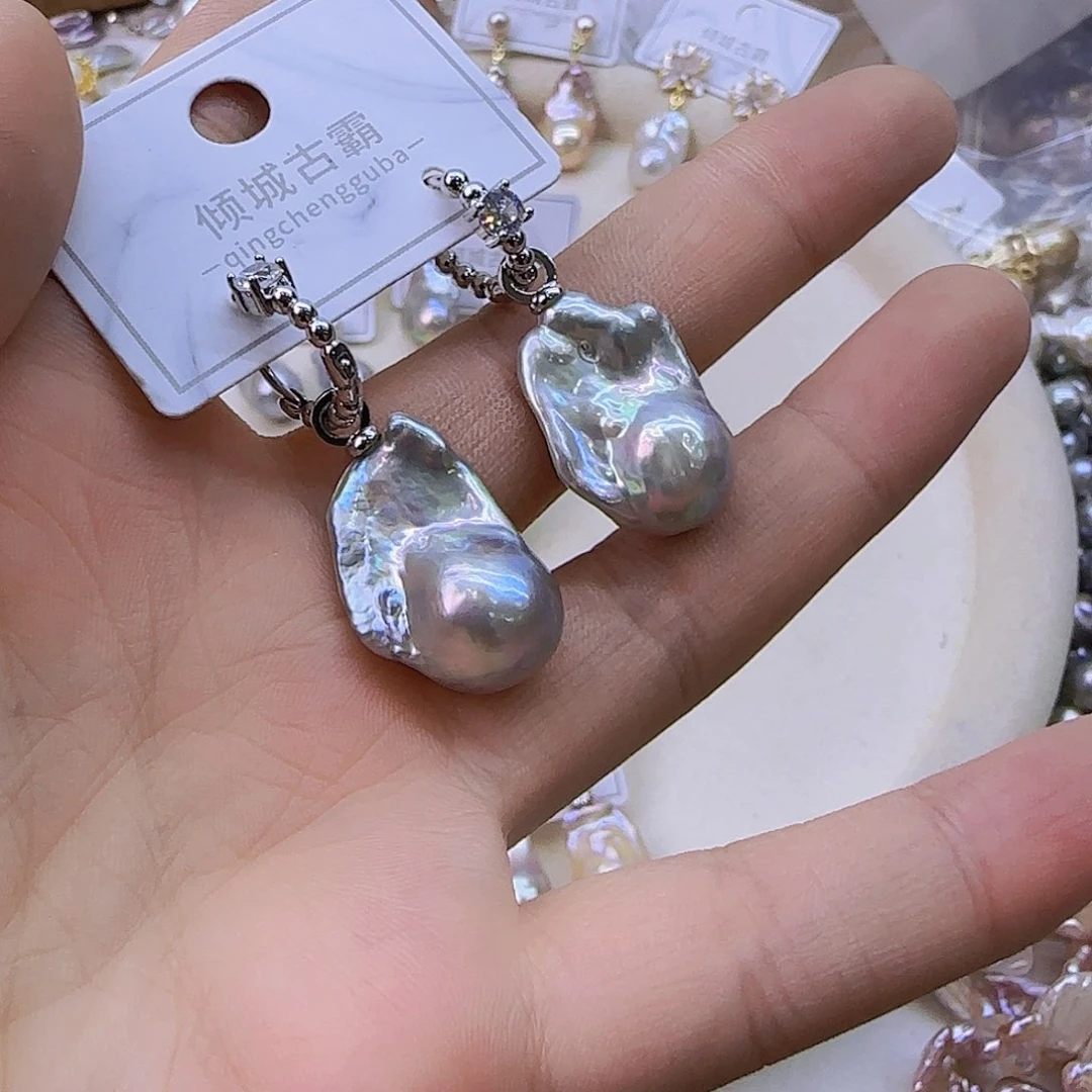 银S925镶嵌项链定制726淡水珍珠