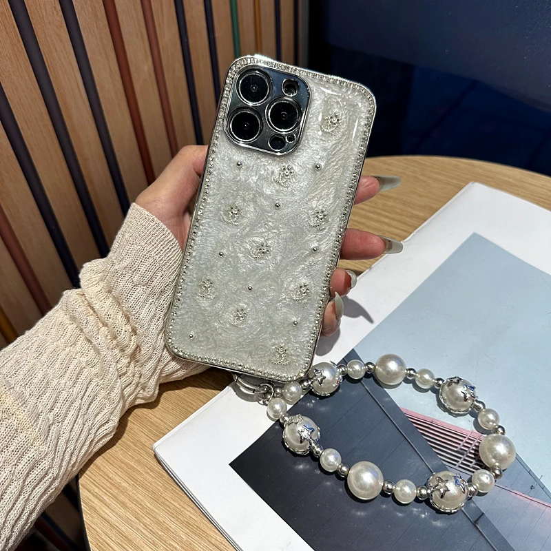 轻奢满钻高级感小香手机壳适用苹果15promax小米oppo华为vivo网红