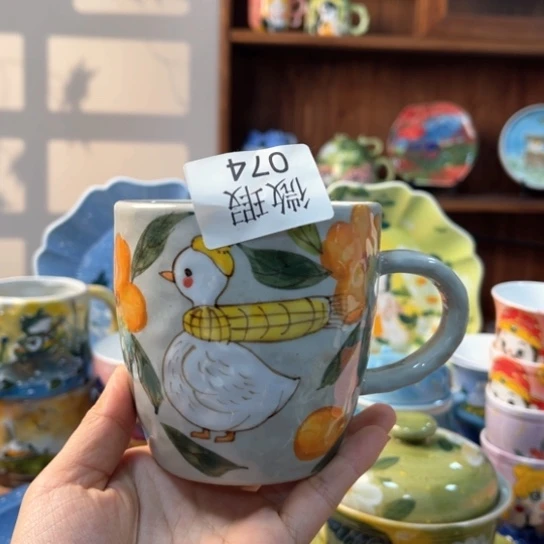 杯全手工手绘景德镇高温瓷